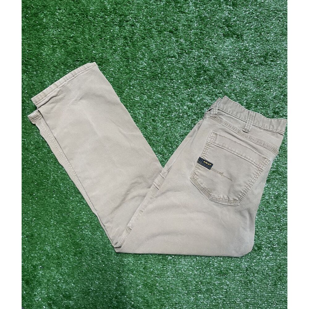 Ariat Rebar M4 Relaxed Fit Canvas Work Pants Men’s 32x28 Khaki Durable Fit